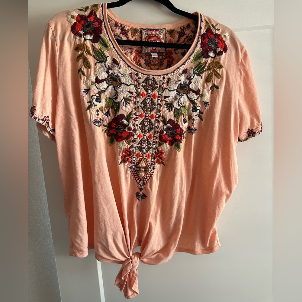 Johnny Was Embroidered Top